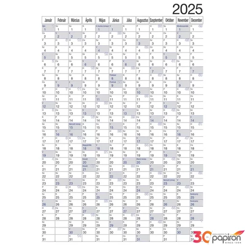 Plakátnaptár 2025 két oldalas 6051-00 álló-fekvő Realsystem 2025 kollekció!