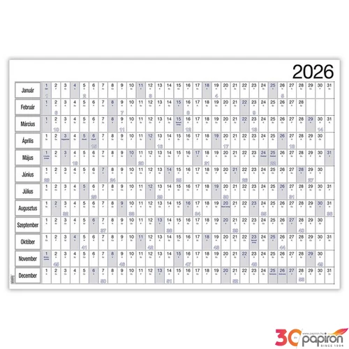 Plakátnaptár 2026 két oldalas 6051-00 álló-fekvő Realsystem 2026 kollekció!
