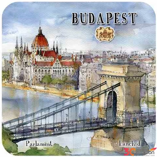 Poháralátét parafa 1db-os, Budapest 