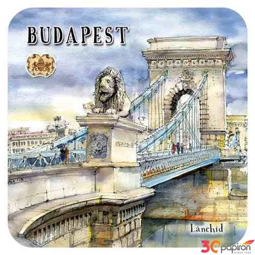 Poháralátét parafa 1db-os, Budapest