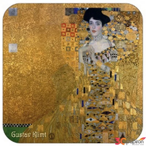 Poháralátét parafa 2db-os szett, Klimt: Adele 