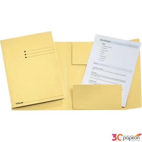 Pólyás dosszié A4 Esselte prespán sárga E1033306