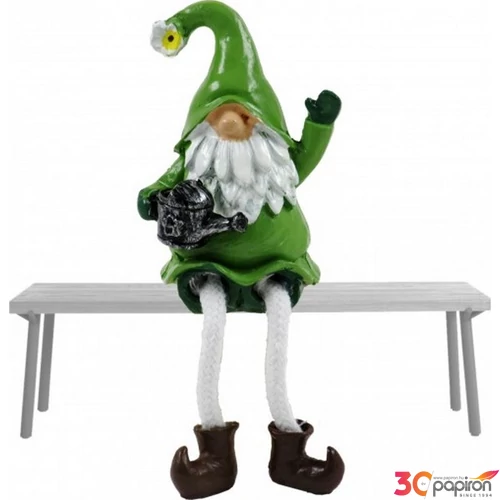 Porcelán dekor törpe Orrszakáll Ll.2S Zöld 7x9Cm 
