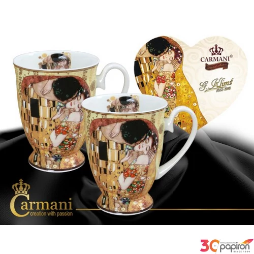 Porcelán lábasBögreszett 2db-os Klimt: Adele Kiss porcelán
