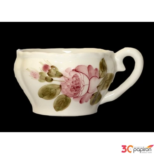 Csésze teás Porcelán 3dl Romantik rózsás kézzel festett