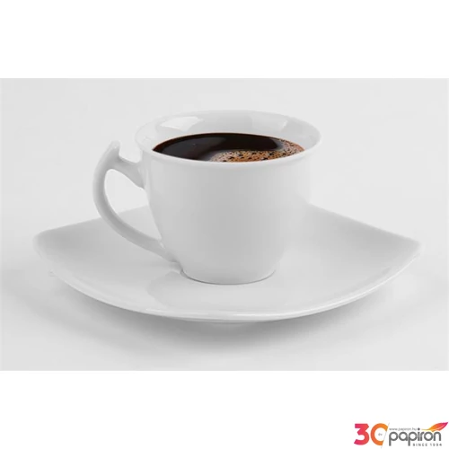 Kerámia Rotberg készlet Kávés-teáskészlet, négyszögletes, 25 cl, Quadrate, fehér, 6db/csom