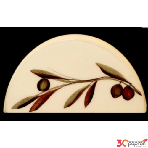 Szalvétartó kerámia Violin olajbogyós 15x7,8x7,8cm