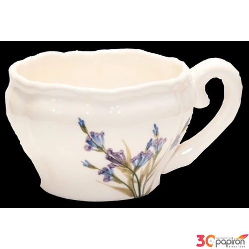 Csésze teás Porcelán 3dl Levendula romantikus kézzel festett