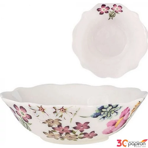 Porcelán tálka 15cm Mea Jade, virágos