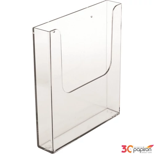 Prospektustartó A4, fali áttetsző színtelen 4180X, 225x245x33mm 1zsebes prospektustartók