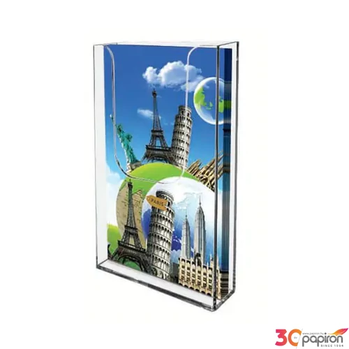 Prospektustartó la/4 fali 105x161x33 mm, 1 rekeszes 1/3 A4-es prospektusokhoz.