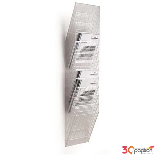 Prospektustartó fali álló A4 DURABLE FLEXIBOXX 12 áttetsző