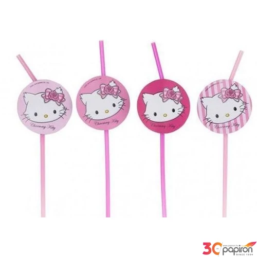 Party szívószál 8db/cs Charmmy Kitty R551730