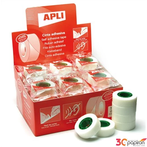 Ragasztószalag Apli Invisible átlátszó 19mmx33m