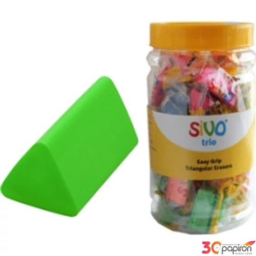 Radír SiVO Neon Trio precizítást-fogást könnyítő forma Neon Trio Triangular Eraser