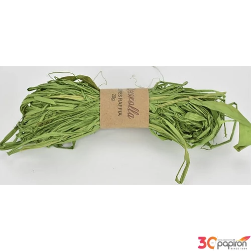 Raffia 20g zöld színű
