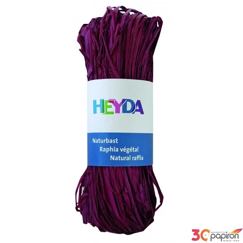 Raffia Heyda 50g természetes anyagból bordó 204887792
