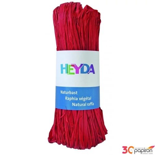 Raffia Heyda 50g természetes anyagból piros 204887791