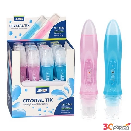 Ragasztó folyékony, ecsettel Junior Crystal Tix 24ml