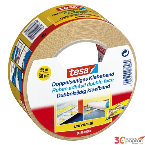 Ragasztó kétoldalú 25mx50mm TESA Universal 56172-00013-11 TESA minőségi ragasztó