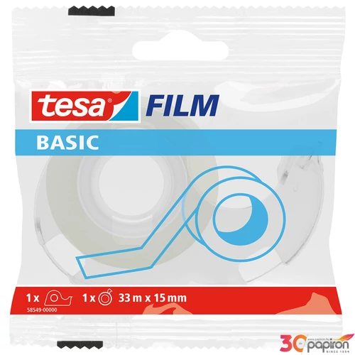 Ragasztószalag 33mx15mm+tépő TESAfilm Basic 58549 TESA minőségi ragasztó