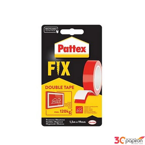 Ragasztószalag kétoldalas 19mmx 1,5m HENKE Pattex Fix 120kg piros