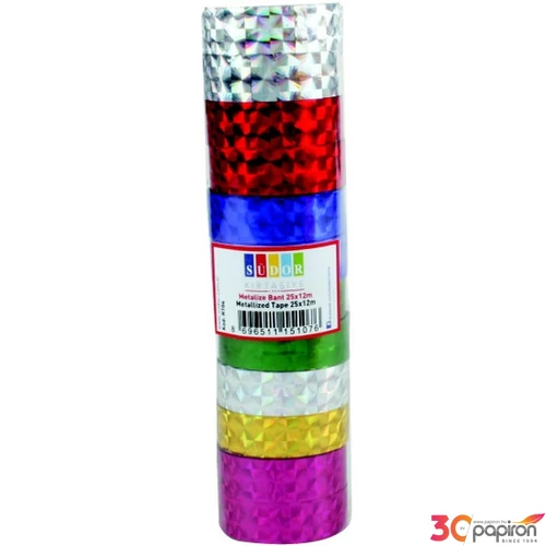 Ragasztószalag metálos (12tek/csom) 12mm x 2,5m több színben RT04