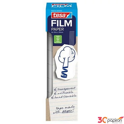 Ragasztószalag Tesa írható, papír, 19 mm x 10 m Tesafilm, átlátszó