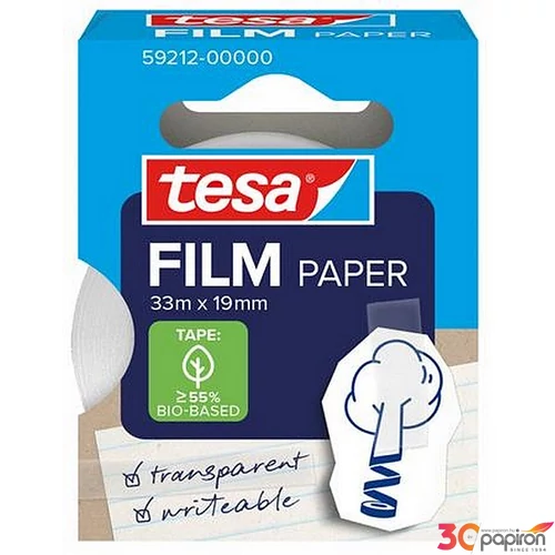 Ragasztószalag Tesa írható, papír, 19 mm x 33 m Tesafilm, átlátszó