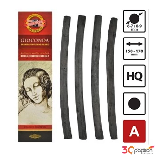 Rajzszén Gioconda 8622 Koh-I-Noor 6db/doboz természetes szén Művészeti termék