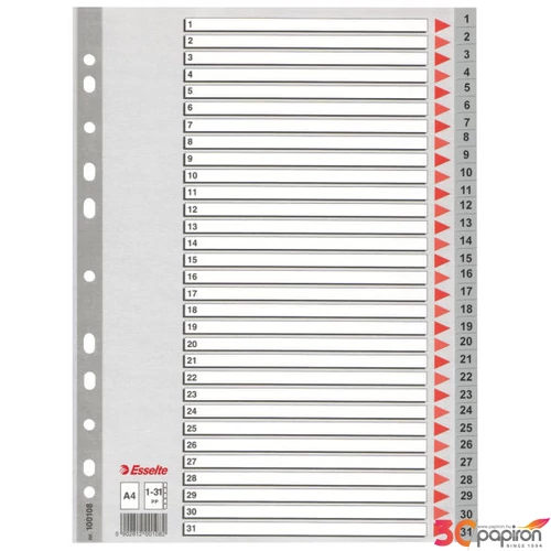 Regiszter Esselte 1-31 műanyag 1-31 A4 Esselte