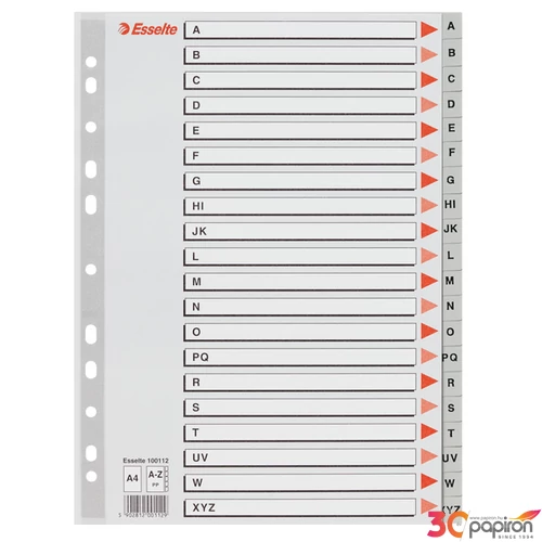 Regiszter Esselte A-Z műanyag A-Z A4 Esselte