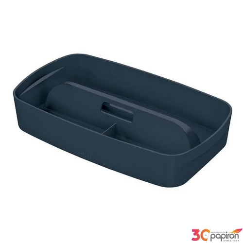 Rendszerező tálca Leitz fogantyúval, MyBox Cosy, bársonyszürke Csomagolás, tárolás Dizájn tárolódobozok