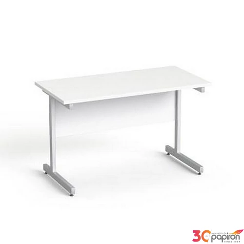 Íróasztal szürke fémlábbal 120x70cm MAYAH Freedom SV-25 fehér