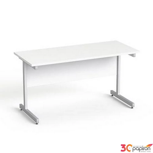 Íróasztal szürke fémlábbal 140x70cm MAYAH Freedom SV-26 fehér