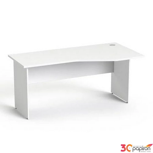 Íróasztal íves jobboslaplábbal 160x80cm MAYAH Freedom SV-23 fehér