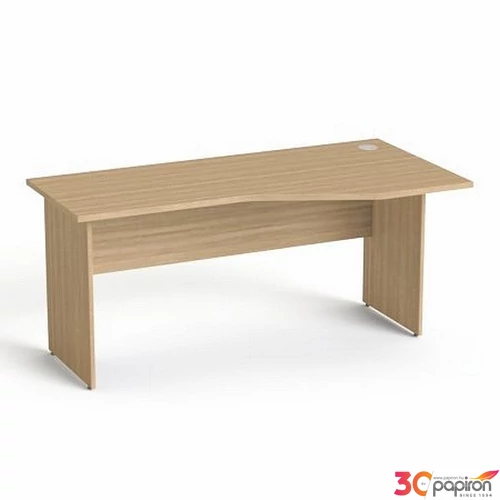 Íróasztal íves jobboslaplábbal 160x80cm MAYAH Freedom SV-23 kőris