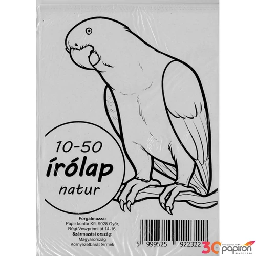 Írólap félfamentes 10-50 neylon natur PAPAGÁJ kntr. iskolaszezonos termék