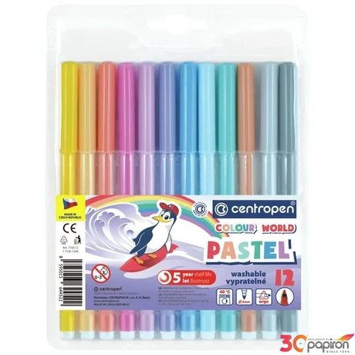 Rostirón COLOUR WORLD PASTEL 12 készlet, pasztell színek