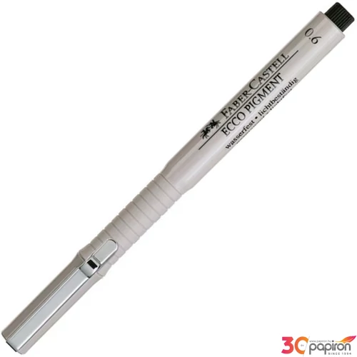 Faber-Castell tűfilc 0,6mm Ecco-Pigment fekete rostiron 166699