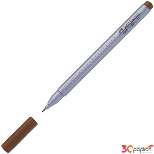 Faber-Castell tűfilc 0,4mm Grip égetett barna rostiron 151680
