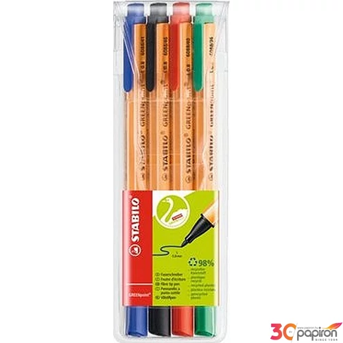 Filckészlet 4 Stabilo Greenpoint 0,8mm-es 4színű készlet Írószerek STABILO 6088/4