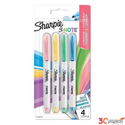 Rostirón készlet vágott '25 SHARPIE S-Note 4 különböző szín