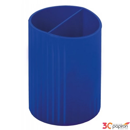 Írószertartó Economix műanyag, 2rekeszes, kék, Plastic Papiron
