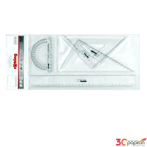 Rotring Vonalzókészlet 25cm 4db-os, víztiszta S0221370/R823509