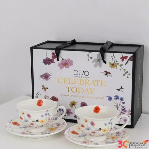 Csésze aljjal porcelán Royal AMELIA2 db-os készlet Díszdobozban