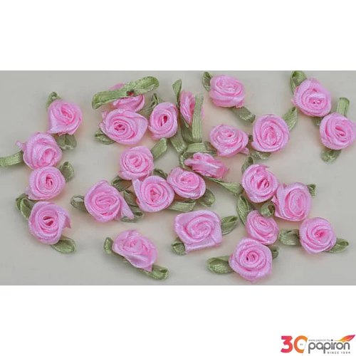 Rózsafej szatén színes intenzív pink (25db/csomag)