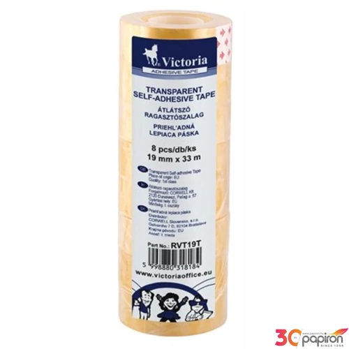 Ragasztószalag Victoria 19mmx33m 8tek/csomag
