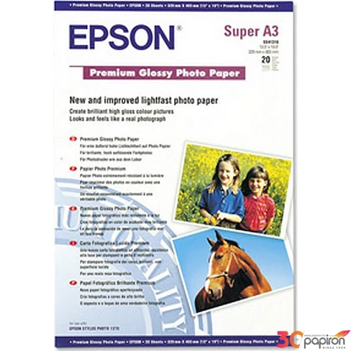 S041316 Fotópapír tintasugaras A3+ 255 g fényes EPSON 20 lap