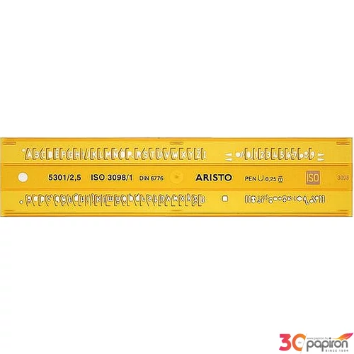 Sablon Aristo Sablon betű - H-PROFIL, 2,5 mm, UPR. ISO 3098-1 / Din-6776, Schriftform B
